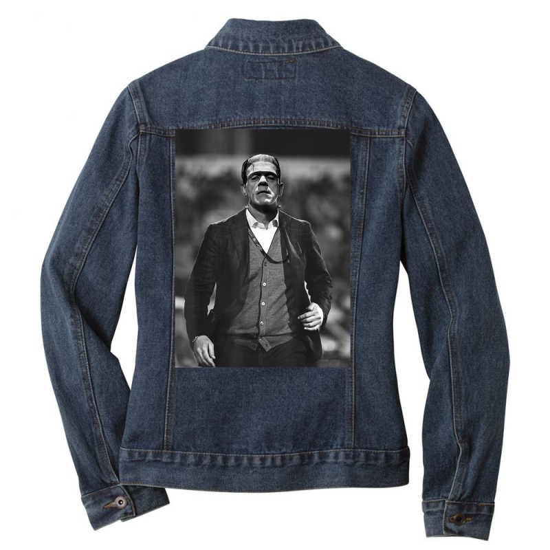 Frankenstein Cool Dapper Frankenstein Monster Suit Halloween T Shirt Ladies Denim Jacket by zakarimullin | Artistshot