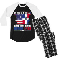 American Grown Dominican American From Dominican Republic Men's 3/4 Sleeve Pajama Set | Artistshot