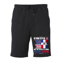 American Grown Dominican American From Dominican Republic Fleece Short | Artistshot