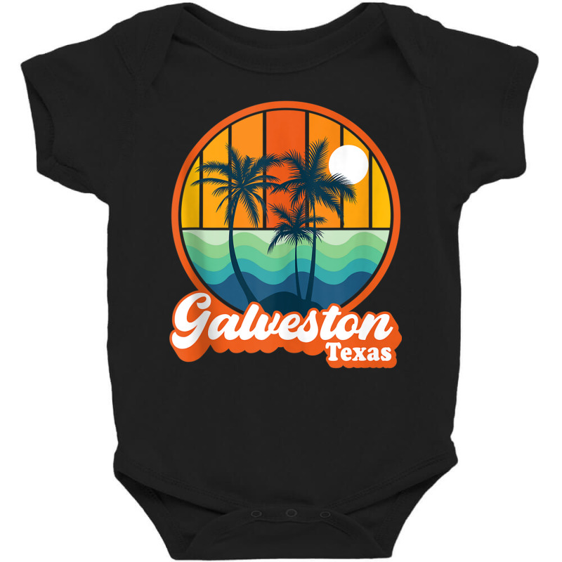 Vintage Galveston Texas Summer Travel 90s Beach Souvenirs Tank Top Baby Bodysuit by cm-arts | Artistshot