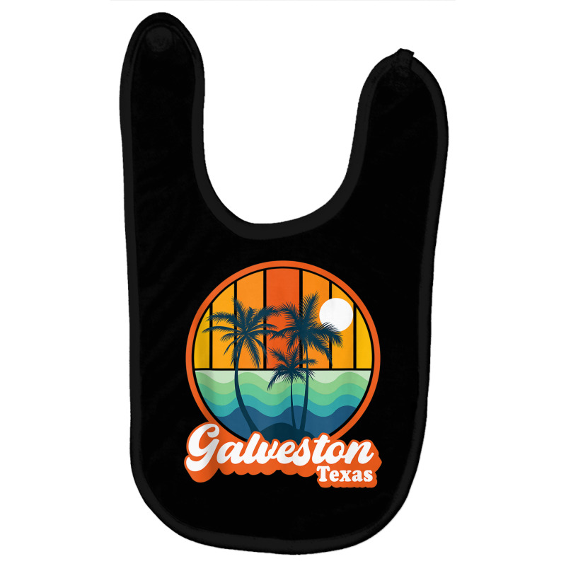 Vintage Galveston Texas Summer Travel 90s Beach Souvenirs Tank Top Baby Bibs by cm-arts | Artistshot