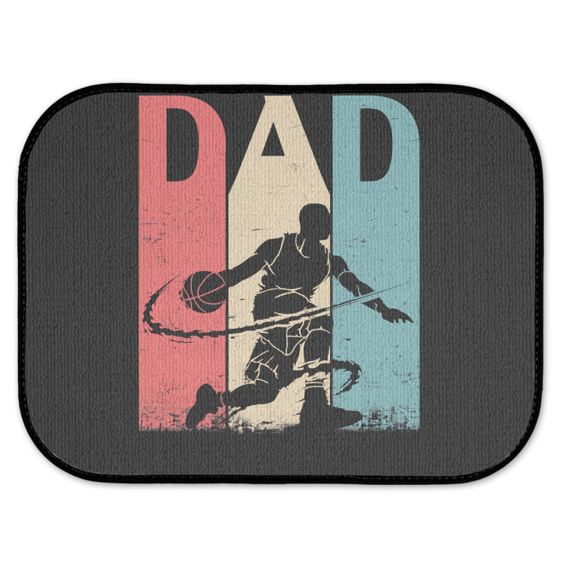 Basketball Coach Great Father Day Men Basketball Playing Daddy Papa Da Rear Car Mat | Artistshot