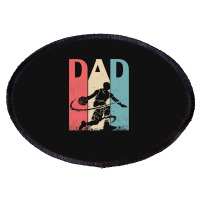 Basketball Coach Great Father Day Men Basketball Playing Daddy Papa Da Oval Patch | Artistshot