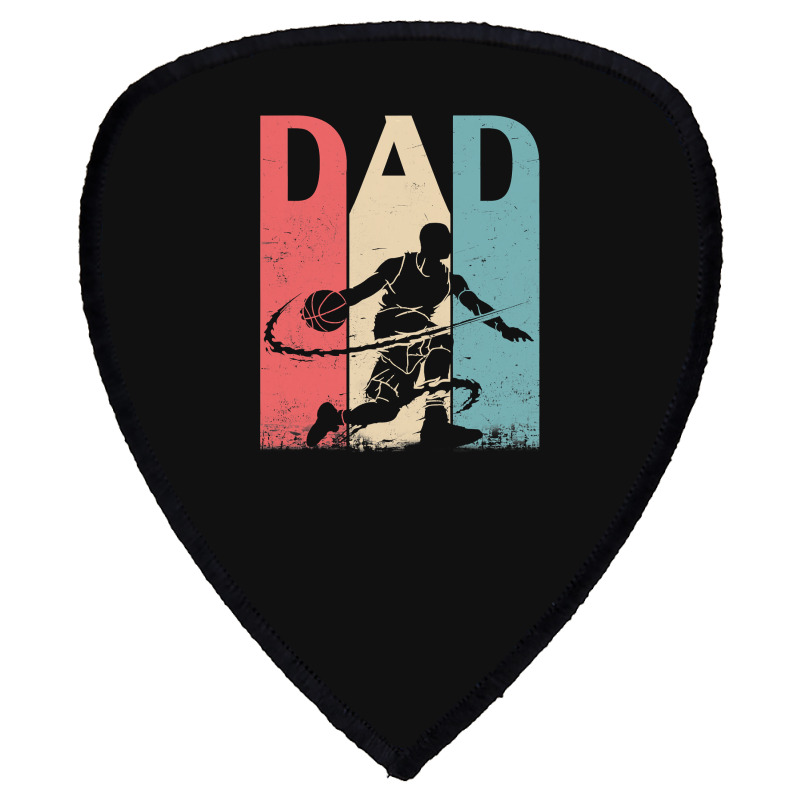 Basketball Coach Great Father Day Men Basketball Playing Daddy Papa Da Shield S Patch | Artistshot