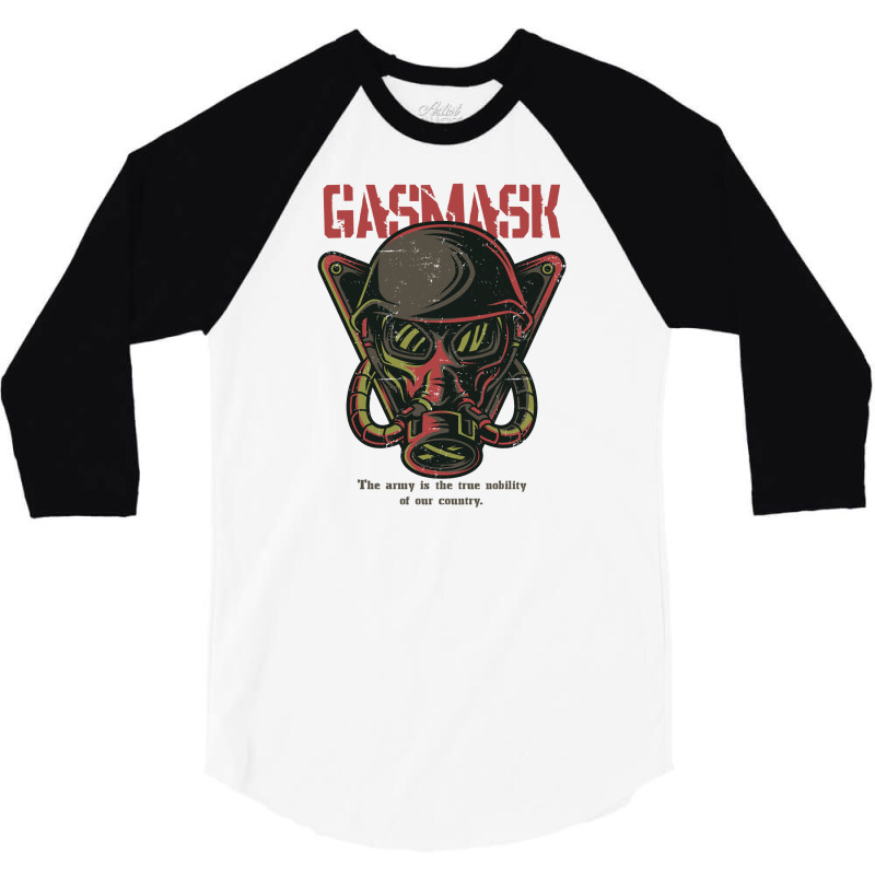 Gas Mask Soldier 3/4 Sleeve Shirt | Artistshot