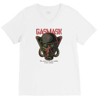 Gas Mask Soldier V-neck Tee | Artistshot