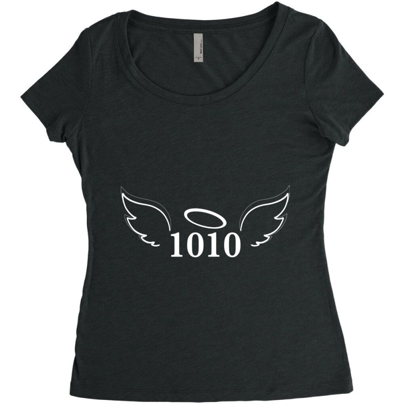 Angel Number 1010, Angel Numbers, Numerology, Spirituality, Synchronic Women's Triblend Scoop T-shirt by cm-arts | Artistshot