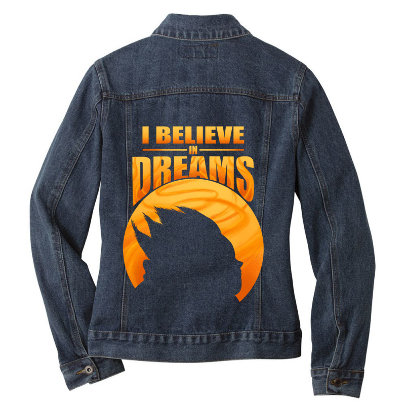 I Believe In Dreams Ladies Denim Jacket by TERESALIRES | Artistshot