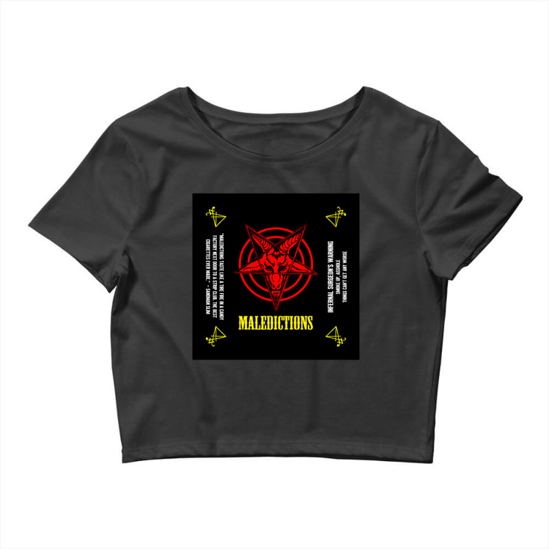 Maledictions - The Best Smokes In Hell - Quote, Warning And Sigils S,  Crop Top by TERESALIRES | Artistshot