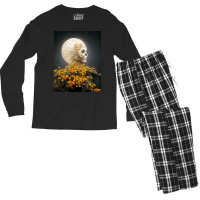 Moon Dia De Los Muertes Saint Goddess Marigolds Midjourney Men's Long Sleeve Pajama Set | Artistshot