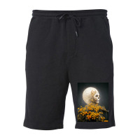 Moon Dia De Los Muertes Saint Goddess Marigolds Midjourney Fleece Short | Artistshot