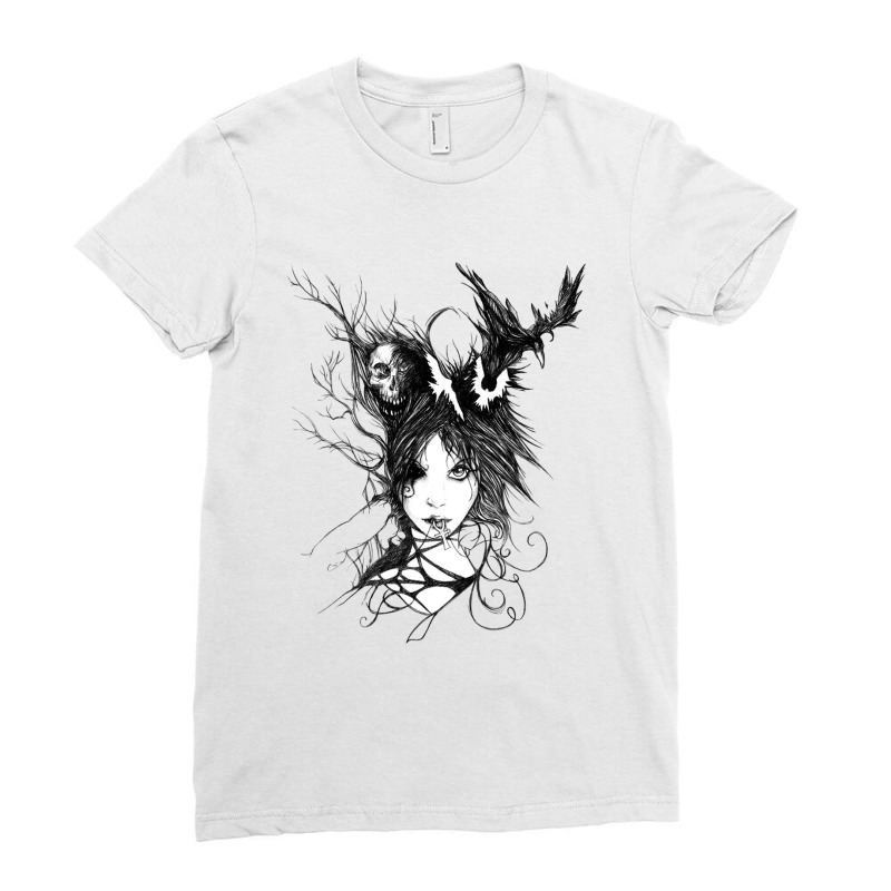 Death Ladies Fitted T-Shirt by STEVERAMER | Artistshot