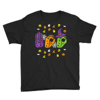 Boo Hands American Sign Language Pride Asl Funny Halloween T Shirt Youth Tee | Artistshot