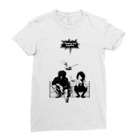 Feeding The Pigeons  (black) Ladies Fitted T-shirt | Artistshot