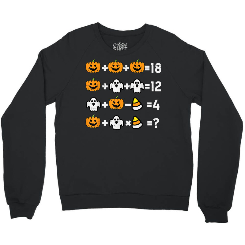 Pumpkin Ghost Equation Math Teacher Halloween Costume T Shirt Crewneck Sweatshirt by ayedencoplon | Artistshot