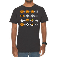 Pumpkin Ghost Equation Math Teacher Halloween Costume T Shirt Vintage T-shirt | Artistshot