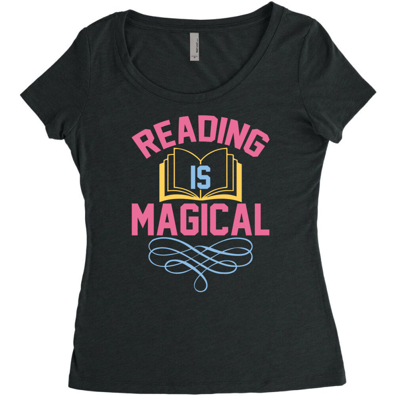 Reading Is Magical Women's Triblend Scoop T-shirt by vasu4christ | Artistshot