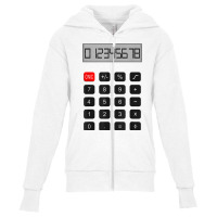 Calculator Halloween Costume Pretend I'm A Calculator T Shirt Youth Zipper Hoodie | Artistshot