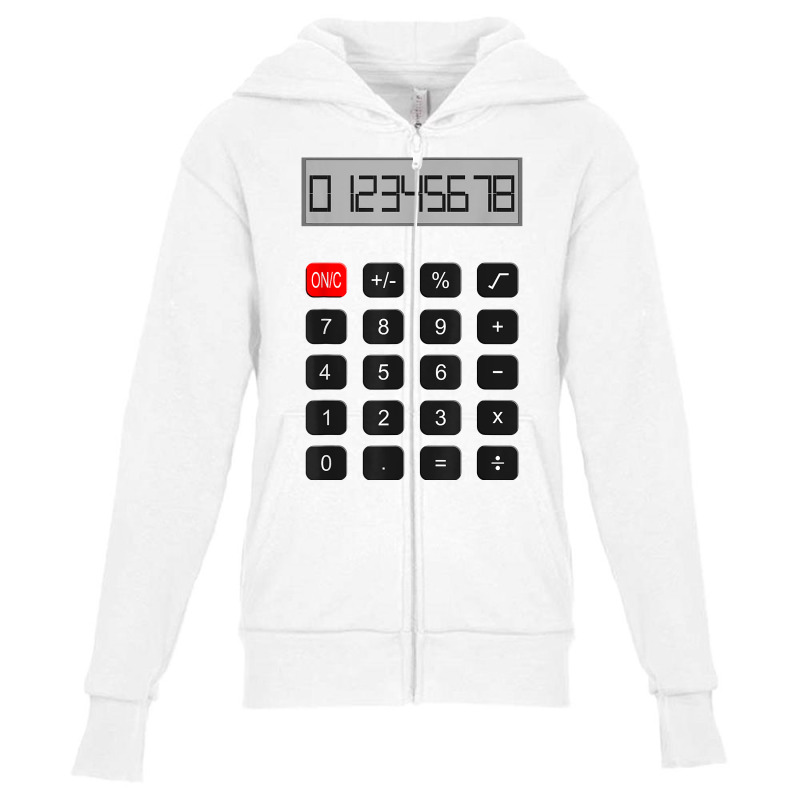 Calculator Halloween Costume Pretend I'm A Calculator T Shirt Youth Zipper Hoodie by darelychilcoat1989 | Artistshot