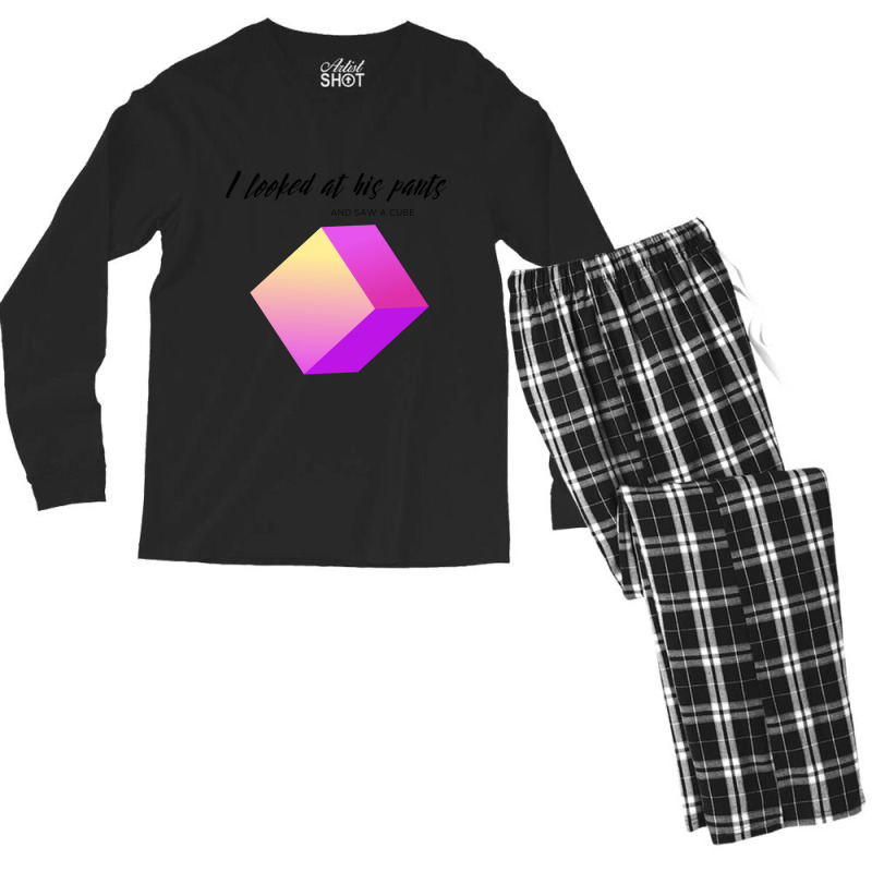 His Pants Had A Cube - Weird Funny Bad Translation Men's Long Sleeve Pajama Set by STEVERAMER | Artistshot