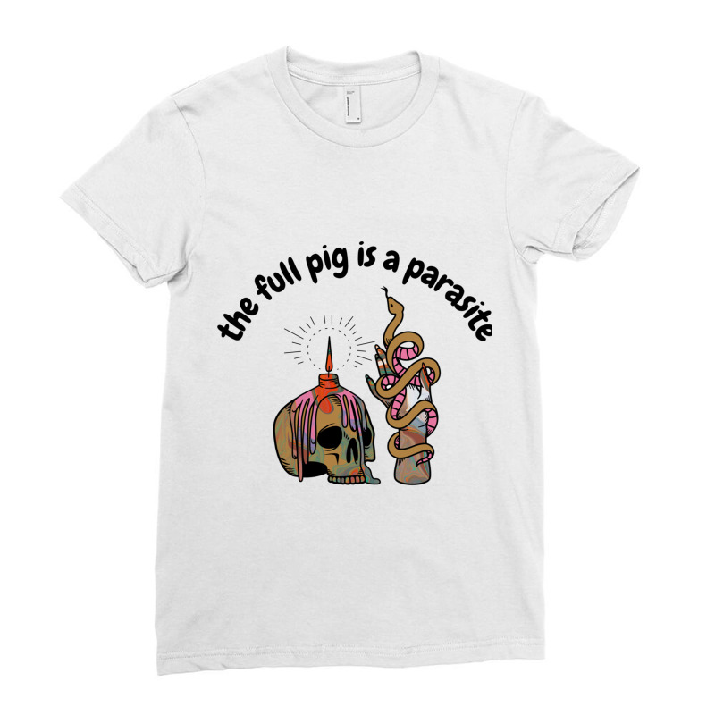 Pig Parasite - Weird Bad Translation Error Ladies Fitted T-Shirt by STEVERAMER | Artistshot