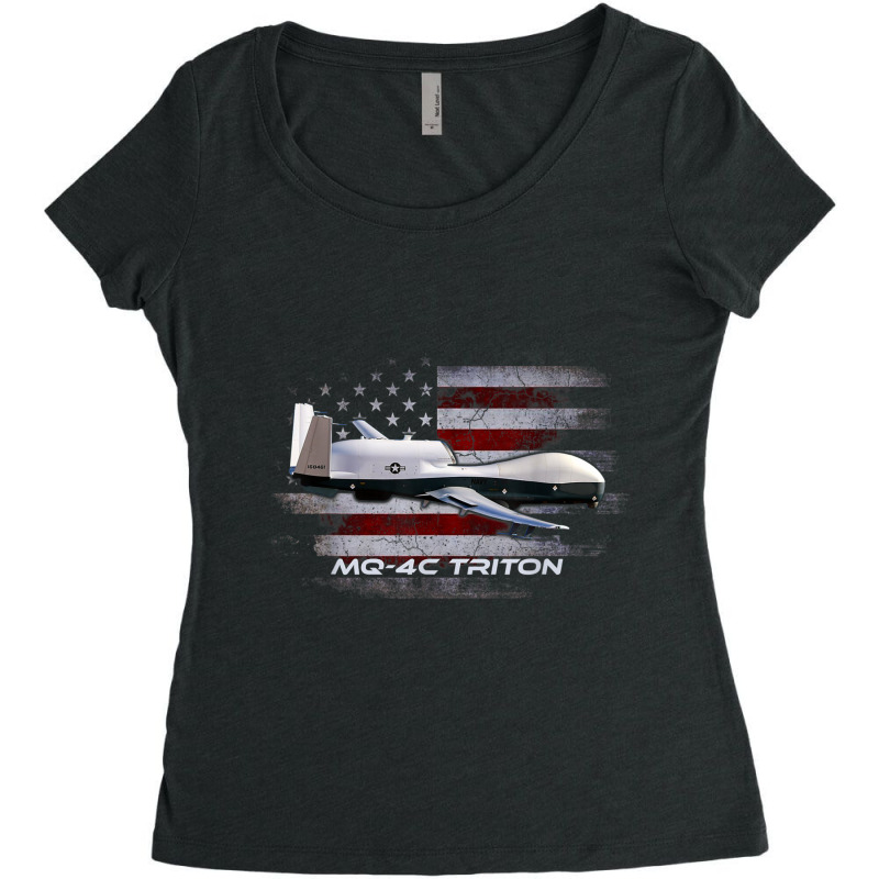 Mq 4c Triton T Shirt  Combat Veteran Veterans Day T Shirt Women's Triblend Scoop T-shirt by cm-arts | Artistshot