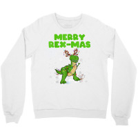 Merry Rex Mas Dinosaur Christmas Reindeer Lights Xmas Kids T Shirt Crewneck Sweatshirt | Artistshot