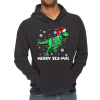 Merry Rexmas Funny Santa Dinosaur Christmas Pajamas Family Premium T S Vintage Hoodie | Artistshot