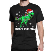 Merry Rexmas Funny Santa Dinosaur Christmas Pajamas Family T Shirt Classic T-shirt | Artistshot