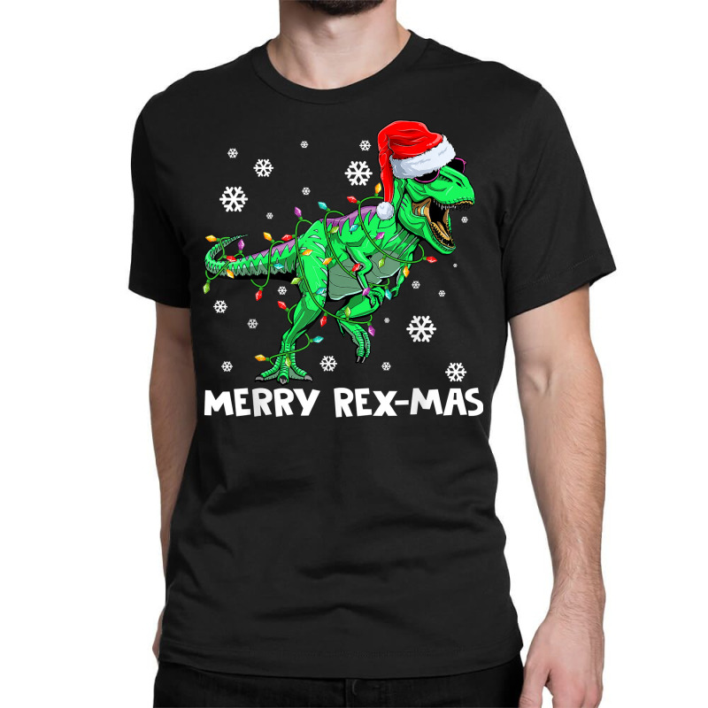 Merry Rexmas Funny Santa Dinosaur Christmas Pajamas Family T Shirt Classic T-shirt | Artistshot