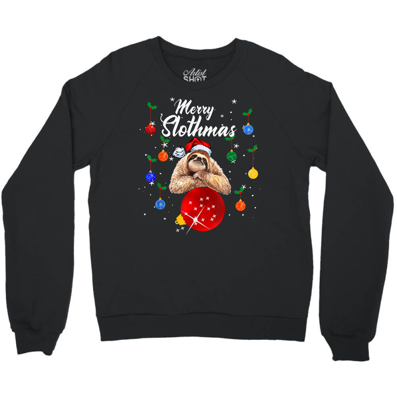 Merry Slothmas Christmas Pajama Cute Sloth Team Trending T Shirt Crewneck Sweatshirt | Artistshot