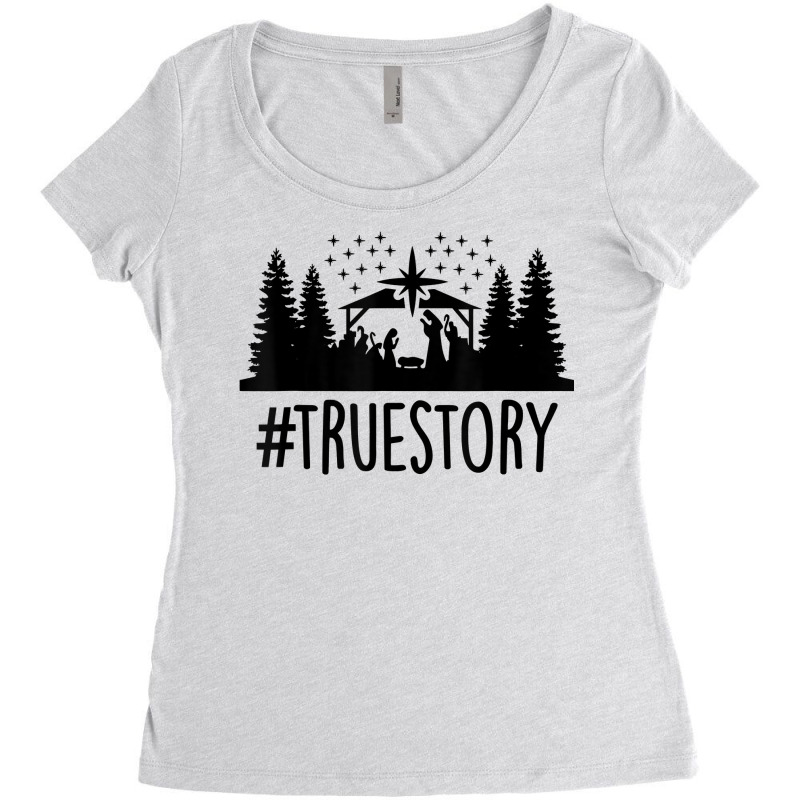 True Story Merry Christmas Jesus Retro Mens Womens T Shirt Women's Triblend Scoop T-shirt by ayedencoplon | Artistshot