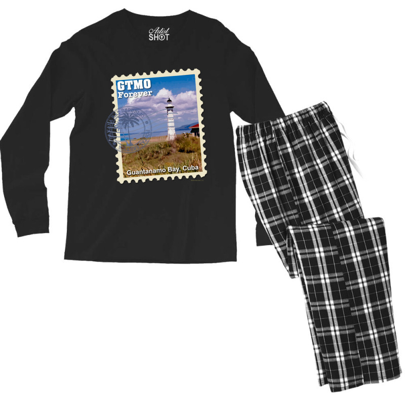 Gtmo Forever Stamp Men's Long Sleeve Pajama Set | Artistshot