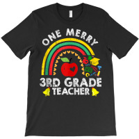 One Merry Third Grade Teacher Christmas Pajama Cute 3rd Xmas Tank Top T-shirt | Artistshot