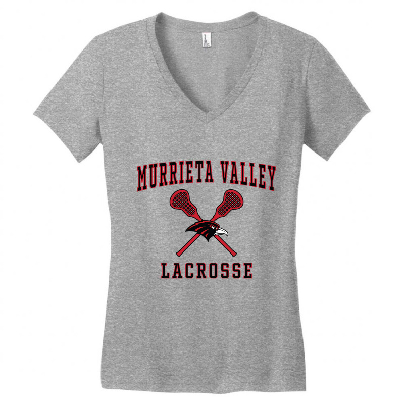 Murrieta Valley High School Nighthawks Lacrosse Pullover Hoodie Women's V-Neck T-Shirt by cm-arts | Artistshot