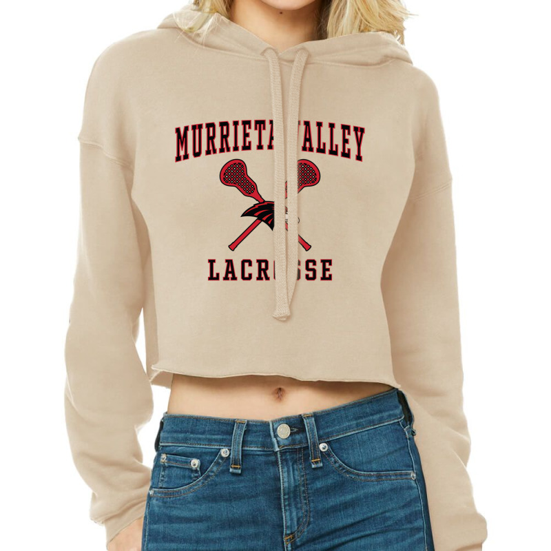 Murrieta Valley High School Nighthawks Lacrosse Pullover Hoodie Cropped Hoodie by cm-arts | Artistshot