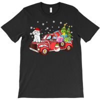 Poodle Riding Red Truck Merry Christmas Dog Lover Gifts T Shirt T-shirt | Artistshot