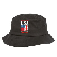 Home Usa Heart From Georgia  Patriotic Georgian Flag Tank Top Bucket Hat | Artistshot