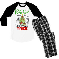 Rockin' Around The Christmas Tree, Very Merry Xmas T Shirt Men's 3/4 Sleeve Pajama Set | Artistshot