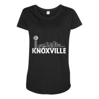 Knoxville Tennessee Usa City Skyline Silhouette Outline Tank Top Maternity Scoop Neck T-shirt | Artistshot