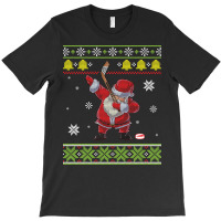 Santa Claus Dabbing Playing Hockey Around Snow Merry Xmas Long Sleeve T-shirt | Artistshot