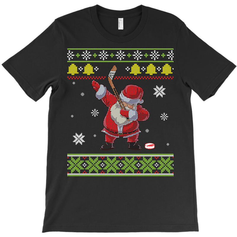 Santa Claus Dabbing Playing Hockey Around Snow Merry Xmas Long Sleeve T-shirt | Artistshot