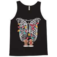 Skeleton Heart Rib Cage X Ray Gingerbread Christmas Lights T Shirt Tank Top | Artistshot