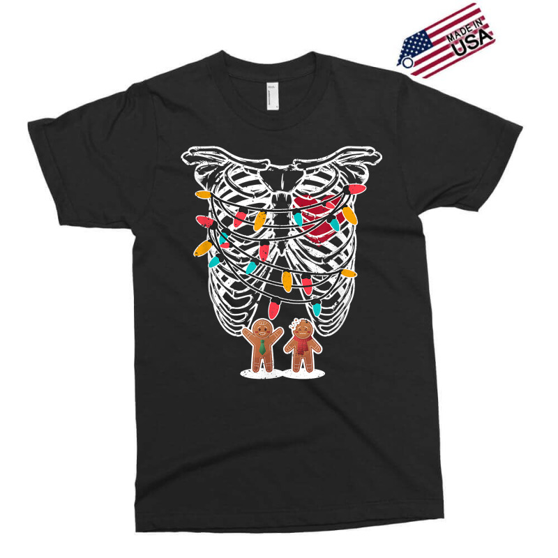 Skeleton Heart Rib Cage X Ray Gingerbread Christmas Lights T Shirt Exclusive T-shirt | Artistshot