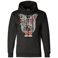 Skeleton Heart Rib Cage X Ray Gingerbread Christmas Lights T Shirt Champion Hoodie | Artistshot