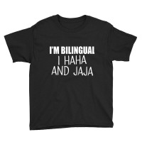 Im Bilingual I Haha And Jaja Funny Raglan Baseball Tee Youth Tee | Artistshot