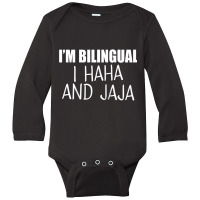 Im Bilingual I Haha And Jaja Funny Raglan Baseball Tee Long Sleeve Baby Bodysuit | Artistshot