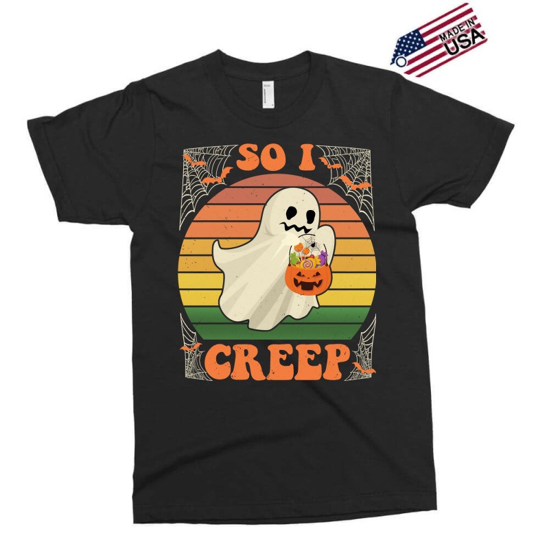 So I Creep Retro Halloween Spooky Vibes Trick Or Treat Ghost Sweatshir Exclusive T-shirt | Artistshot