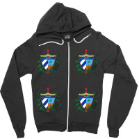 Coat Of Arms Of Cuba Multi Zipper Hoodie | Artistshot