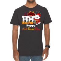 Teeth Hallothanksmas Halloween Thanksgiving Christmas Dental T Shirt Vintage T-shirt | Artistshot